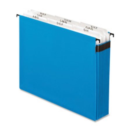 NINE2FIVE Hanging Expandable File- 9 Sections- Letter Size- Blue NI789322